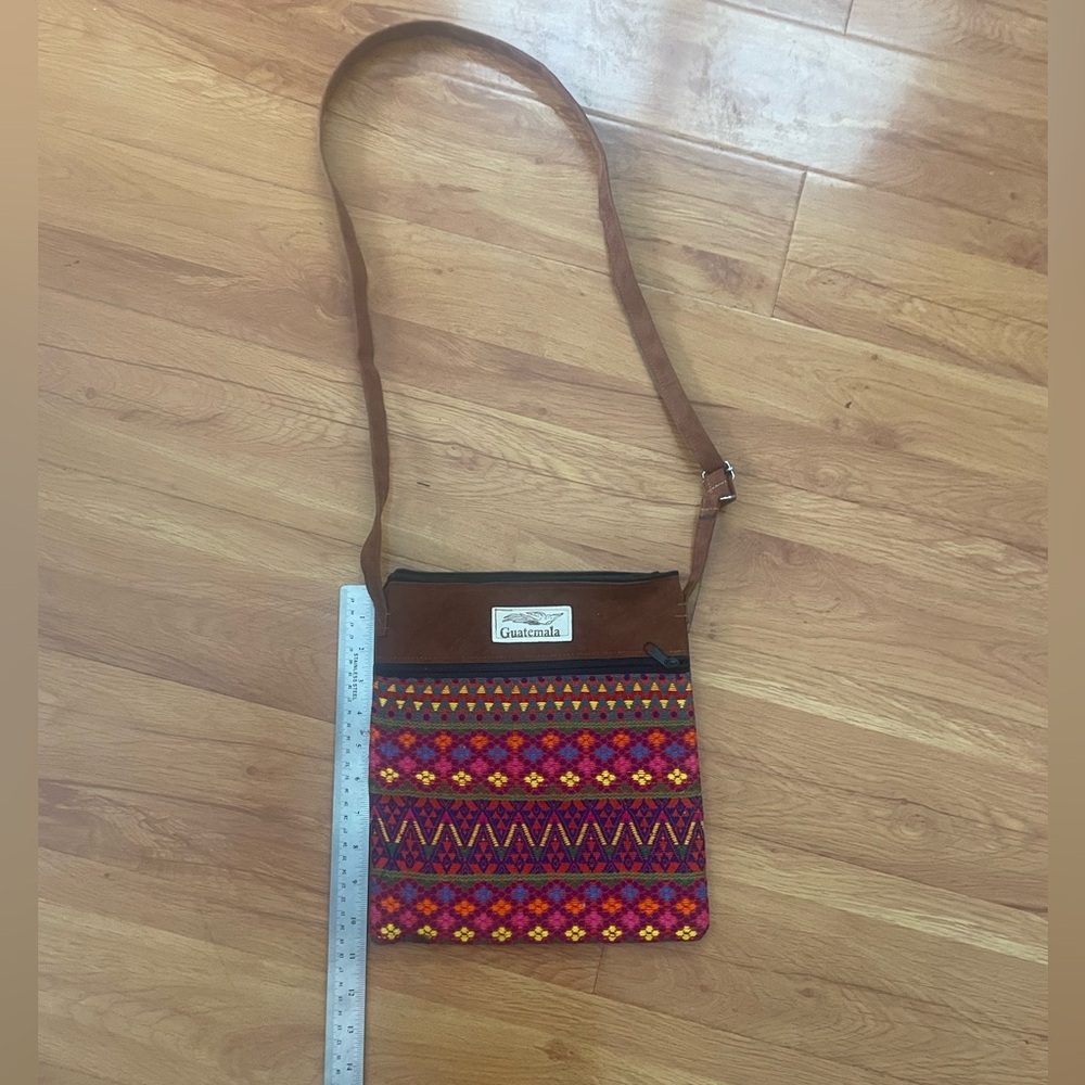 Embroidered crossbody bag